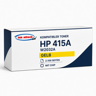 HP W2032A(415A)-compat chip kompatibler Toner – 2.100 Seiten – Gelb