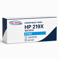 HP W2191X(219X) kompatibler Toner – 2.500 Seiten – Cyan