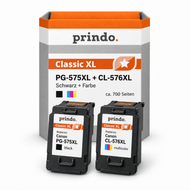 Prindo PG‑575XL + CL‑576XL 2er‑Pack – Schwarz/Farbe